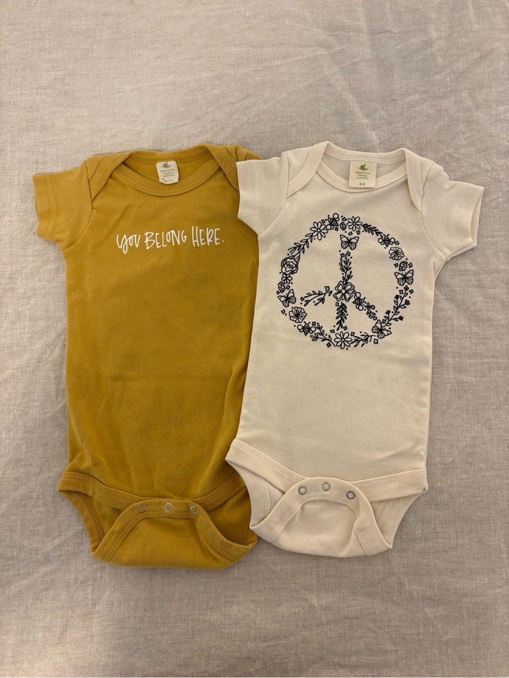 Treetops Collective Organic Cotton Baby Bodysuits-Bundle of 2